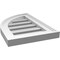 Ekena Millwork Quarter Round Top Left Surface Mount PVC Gable Vent w/ 2"W x 1-1/2"P Brickmould Frame, 12"W x 18"H GVPQL12X1802SF - alternate 5